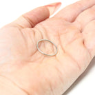 Art Deco Dainty Band - Vintage 10k White Gold Stick Pin Conversion Stacking Ring - Circa 1930s Era Size 6 1/4 Minimalist Fine Jewelry