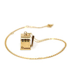 Vintage Slot Machine Charm - Retro 14k Yellow Gold Moveable 3-D Pendant Necklace - Circa 1960s Fruit Gambling Figural Betting Fine Jewelry