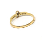 Vintage Toi Et Moi Ring - Mid Century 18k Yellow Gold Platinum Bypass Natural Diamond Engagement Band - Circa 1950s Era Size 8 Fine Jewelry