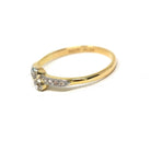 Vintage Toi Et Moi Ring - Mid Century 18k Yellow Gold Platinum Bypass Natural Diamond Engagement Band - Circa 1950s Era Size 8 Fine Jewelry