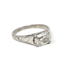 Antique 1.01 Carat Diamond Ring - Edwardian Platinum Oval East West Solitaire - Early 1900s Size 4 1/4 Fine GIA Report Engagement Jewelry