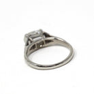 Antique 1.01 Carat Diamond Ring - Edwardian Platinum Oval East West Solitaire - Early 1900s Size 4 1/4 Fine GIA Report Engagement Jewelry