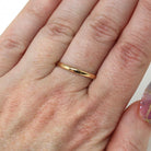 Retro Wedding Band - Vintage 14k Yellow Gold Plain Unisex Simple Stack Statement Ring - Circa 1960s Era Size 6 3/4 Fine Minimalist Jewelry