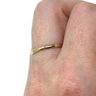 Retro Wedding Band - Vintage 14k Yellow Gold Plain Unisex Simple Stack Statement Ring - Circa 1960s Era Size 6 3/4 Fine Minimalist Jewelry