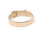 Modern Buckle Ring - Estate 10k Yellow Gold Symbolic Belt Design Unisex Band - Circa 2000s Era Size 9 Love Friendship Loyalty Fine Jewelry