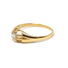 Edwardian Diamond Ring - Antique 18k Yellow Gold .23 CT Men's Unisex Solitaire - Antique 1910s Size 9 3/4 Belcher Fine Engagement Jewelry