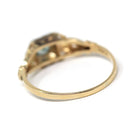 Natural Alexandrite Ring - Mid Century 14k Yellow & 18k White Gold Two Tone Engagement Solitaire - Circa 1940s Era Size 7 3/4 Fine Jewelry