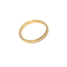 Antique Baby Band - Art Deco Era 10k Yellow Gold Milgrain Engraved Midi Pinky Ring - Circa 1930s Size 1 3/4 Infant Baby Fine OB Jewelry