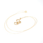 Modern Scorpio Pendant - Estate 14k Yellow Gold Scorpion Astrological Sign Charm Necklace - Circa 2000's Era Zodiac Water Element Jewelry