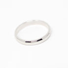 Hammered Wedding Band - Modern 18k White Gold Round Polished Stacking Ring - Estate Size 5 Men's Unisex Bridal Plain Textured Fine Jewelry