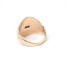 Antique Signet Ring - Edwardian Era 14k Yellow Gold Blank Oval Statement Unisex Band - Vintage Circa 1900 Size 5 Personalizable Fine Jewelry