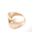 Antique Signet Ring - Edwardian Era 14k Yellow Gold Blank Oval Statement Unisex Band - Vintage Circa 1900 Size 5 Personalizable Fine Jewelry