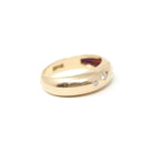 Domed Diamond Band - Modern 14k Yellow Gold Natural Gemstones Wedding Ring - Estate Size 4 Scattered Graduated Fine Celestial Star Jewelry