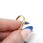 Antique Wedding Band - Edwardian 18k Yellow Gold 3.3 MM Ring - Engraved Initials B & M Dated 1912 Size 6 1/2 Comfort Fit Fine Bridal Jewelry
