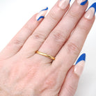Dated 1956 Wedding Band - Vintage 22k Yellow Gold Classic Comfort Fit Unadorned Ring - Mid Century Size 7 3/4 Bridal Fine Hallmarked Jewelry