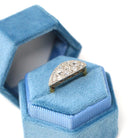 Art Deco Diamond Ring - Antique 18k Yellow & White Gold .83 CTW Cluster - Circa 1920s Era Size 7 East West Eye Fine Two Tone 20s Jewelry