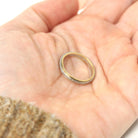 Vintage Two Tone Band - Retro 18k Yellow Gold & Platinum Engraved Floral Designs - Dated 1963 Size 5 1/2 Wedding Unisex Fine Bridal Jewelry