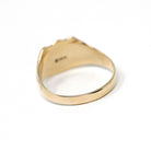Antique "JL" Signet Ring - Edwardian Era 14k Yellow Gold Script Shield Men's Unisex Statement - Vintage Early 1900s Era Size 12 Fine Jewelry