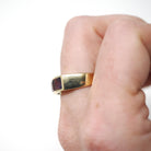 Multi Gemstone Ring - Modern 14k Yellow Gold Natural Citrine Blue Topaz Garnet Amethyst - Estate Circa 2000's Era Size 7 3/4 Fine Jewelry