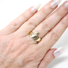 Vintage Claddagh Ring - Irish 14k Yellow Gold Heart Clasped Hands & Crown - Dated 1957 Size 7 1/4 Friendship Love Loyalty Hallmarked Jewelry
