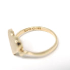 Heart Signet Ring - Estate 10k Yellow Gold Blank Personalizable Engrave - Circa 2000's Era Size 5 3/4 Monogram Initials Fine Bypass Jewelry