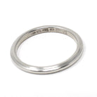 Antique Wedding Band - Art Deco Platinum Unadorned 2.0 MM Bridal Ring - Circa 1920s Era Size 4 3/4 Traub Milgrain Detail Fine Jewelry