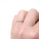 Antique Wedding Band - Art Deco Platinum Unadorned 2.0 MM Bridal Ring - Circa 1920s Era Size 4 3/4 Traub Milgrain Detail Fine Jewelry