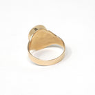 Antique Pyrite Ring - Victorian 10k Rosy Yellow Gold Druzy Crystal Bezel Solitaire - Circa 1890s Era Size 6 Metallic Sparkly Fine Jewelry