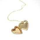 Vintage "J" Heart Locket - Estate Gold Filled Flower Pendant Necklace Charm - Vintage Circa 1980s Era Keepsake Photograph 80's Love Jewelry