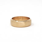 Victorian Wedding Band - Antique 14k Yellow Gold Brushed Satin Finish Unisex Ring - Circa Dated Christmas Day 1881 Size 8 1/2 Fine Jewelry