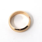 Victorian Wedding Band - Antique 14k Yellow Gold Brushed Satin Finish Unisex Ring - Circa Dated Christmas Day 1881 Size 8 1/2 Fine Jewelry