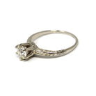 Art Deco Diamond Ring - Vintage 14k White Gold .78 CT Old European Cut Solitaire - Circa 1930s Size 6 3/4 Fine Engagement GIA Report Jewelry