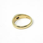 Flush Set Diamond Ring - Modern 18k Yellow Gold Platinum Two Tone .26 CT Natural Oval Unisex Engagement - Estate Size 6 Bridal Fine Jewelry