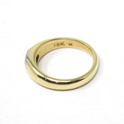 Gypsy Set Diamond Ring - Modern 18k Yellow Gold Platinum Two Tone .26 CT Natural Oval Unisex Engagement - Estate Size 6 Bridal Fine Jewelry