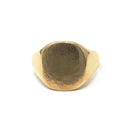 Mid Century Signet Ring - Vintage 10k Yellow Gold Letter Initial Men's Unisex Statement - Circa 1950s Size 10 Engrave 12-25-54 Fine Jewelry