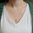 Opal & Diamond Pendant - Estate 14k Yellow Gold Oval Cabochon Cut 1.00 CT Gem Necklace - Modern Circa 2000's October Birthstone Fine Jewelry