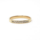 Diamond Wedding Band - Estate 14k Yellow Gold Channel Set .18 CTW 2.3 MM Ring - Circa 2000s Era Size 5 3/4 Stacking Bridal Fine Jewelry