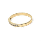 Diamond Wedding Band - Estate 14k Yellow Gold Channel Set .18 CTW 2.3 MM Ring - Circa 2000s Era Size 5 3/4 Stacking Bridal Fine Jewelry