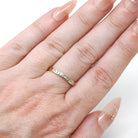 Diamond Wedding Band - Estate 14k Yellow Gold Channel Set .18 CTW 2.3 MM Ring - Circa 2000s Era Size 5 3/4 Stacking Bridal Fine Jewelry