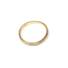 Vintage Wedding Band - Mid Century 14k Yellow Gold Milgrain Stacking Ring - Dated 1948 Size 6 3/4 Art Carved JR Wood Unisex Fine 40s Jewelry
