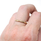 Vintage Wedding Band - Mid Century 14k Yellow Gold Milgrain Stacking Ring - Dated 1948 Size 6 3/4 Art Carved JR Wood Unisex Fine 40s Jewelry