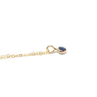 Created Sapphire Conversion Charm - Edwardian 14k Yellow Gold Blue Gem Pendant Necklace - Circa 1910s Era Upcycled Fine Birthstone Jewelry