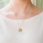 Vintage Money Safe Charm - Mid Century 14k Yellow Gold Vault Pendant Necklace - Circa 1950s Era Dollar Bill Locket Fine Financial Jewelry