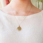 Antique "SD" Locket - Edwardian Gold Filled Round Engraved Photo Pendant Necklace - Antique 1900s Photograph Monogrammed Keepsake Jewelry