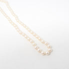 Cultured Pearl Necklace - Vintage 14k White Gold Individually Knotted 7 MM Strand - Mid Century Era Circa 1960s Era Statement Fine Jewelry