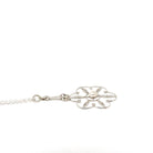 Antique Flower Pendant - Edwardian Era Platinum 10k White Gold Figural Floral Lavalier - Circa 1900s Pearl Diamond Converted Fine Jewelry