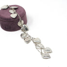 Forget Me Not Charm Necklace - Mid Century Sterling Silver Puffy Heart Pendants - Circa 1940s Repousse Designs Engraved Remembrance Jewelry