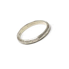 Vintage Wedding Band - Mid Century Era 14k White Gold Unisex Bridal Ring - Circa 1950s Size 6 3/4 Flower Milgrain Frederick Goldman Jewelry