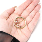Retro Bow Brooch - Estate 14k Yellow & Rose Gold Diamond Gemstone Pin Statement - Circa 1980s Era Figural Ribbon Fine Fashion Accessory