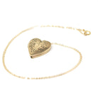 Vintage "J" Heart Locket - Estate Gold Filled Flower Pendant Necklace Charm - Vintage Circa 1980s Era Keepsake Photograph 80's Love Jewelry